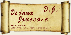 Dijana Jovčević vizit kartica